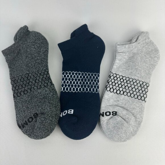 Bombas Socks 3 Pack Navy Blue, Charcoal Gray, Light Grey - Picture 3 of 6